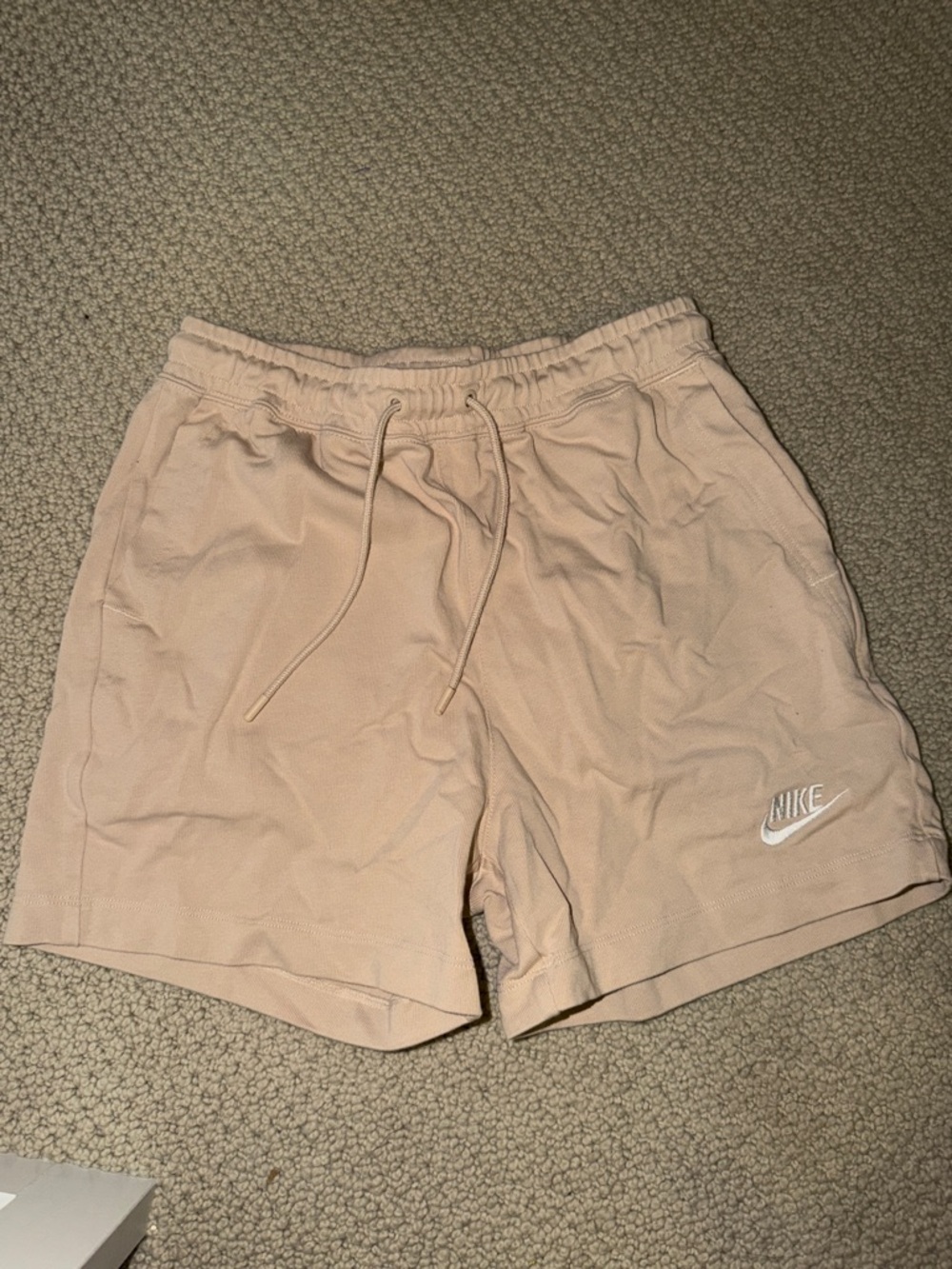 Nike Beige Drawstring Lounge Shorts